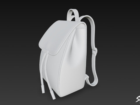 आइवरी लेदर बैकपैक 3D मॉडल