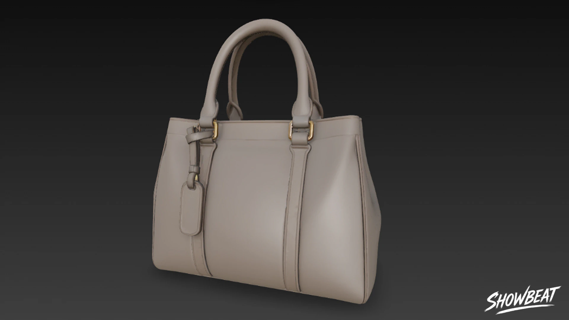 Gray Brown Structured Tote Bag 3D Model .c4d .max .obj .3ds .fbx .stl .blend 