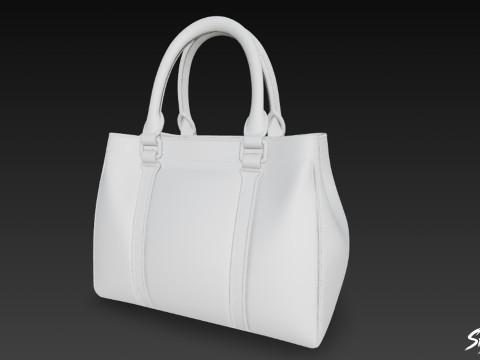 그레이 브라운 스트럭처드 토트백 3D 모델