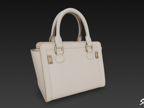 Fildişi Yapılı Tote Çanta 3D Model