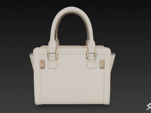 아이보리 스트럭처드 토트백 3D 모델