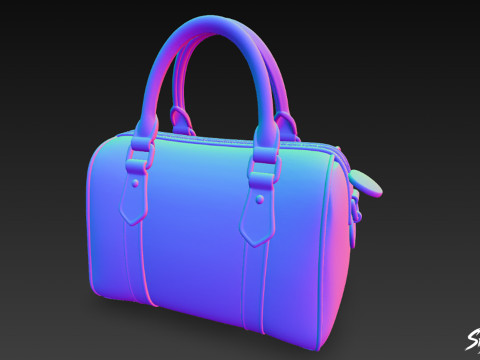 Sac polochon à motif écossais Modèle 3D