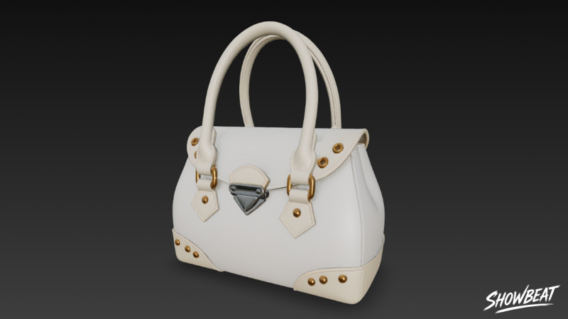 Белая элегантная сумочка 3D Модель .c4d .max .obj .3ds .fbx .stl .blend