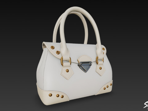 Белая элегантная сумочка 3D Модель