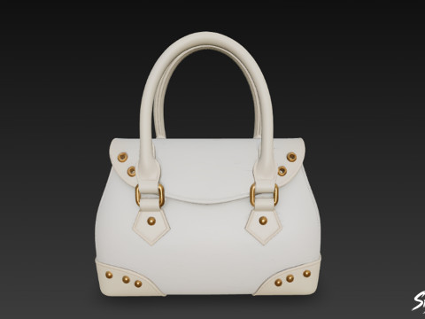 Белая элегантная сумочка 3D Модель