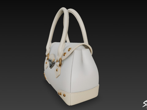 Белая элегантная сумочка 3D Модель