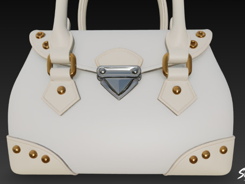 Белая элегантная сумочка 3D Модель
