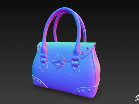 Белая элегантная сумочка 3D Модель