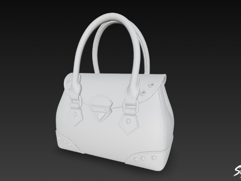 Белая элегантная сумочка 3D Модель