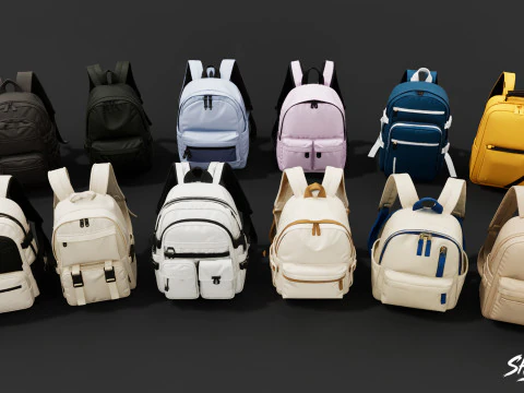 Daily Backpack Pack 3D Model