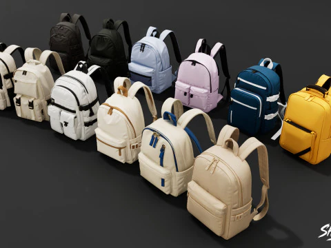 Daily Backpack Pack 3D Model