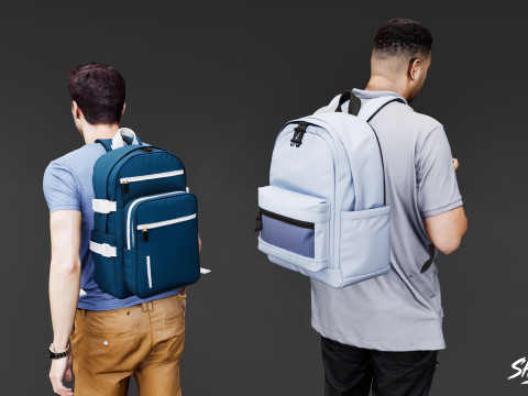 Günlük Sırt Çantası Paketi 3D Model