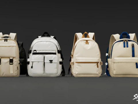 Daily Backpack Pack 3D Model
