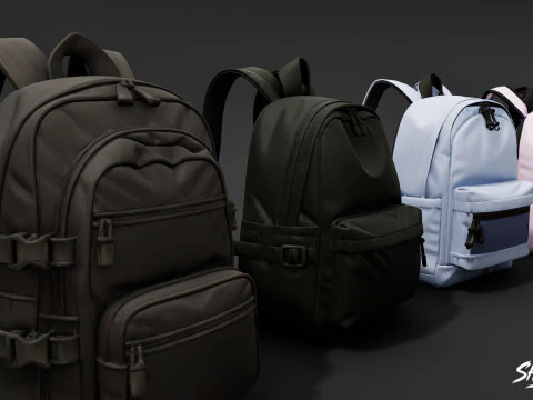 Daily Backpack Pack 3D Model