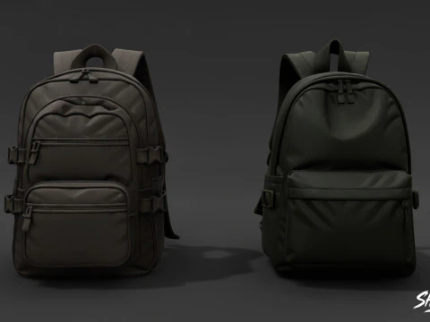 Daily Backpack Pack 3D Model