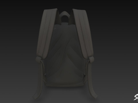 Schwarzer Utility-Rucksack 3D Modell