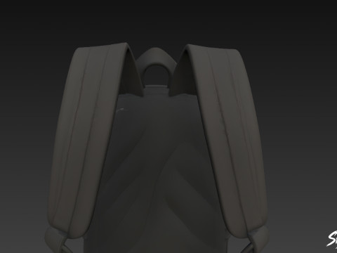 Schwarzer Utility-Rucksack 3D Modell