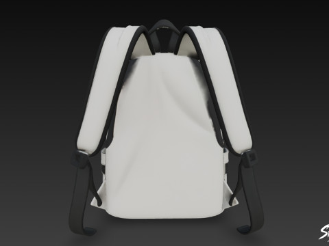 ग्रे यूटिलिटी बैकपैक 3D मॉडल