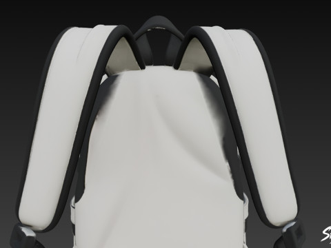 ग्रे यूटिलिटी बैकपैक 3D मॉडल