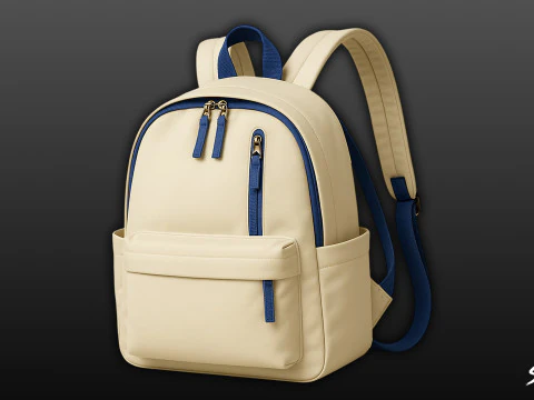 Ransel Biru Gading Model 3D