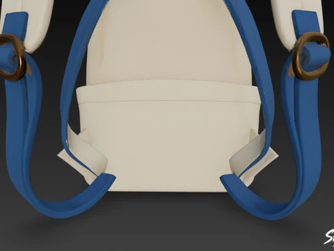 Ivory Blue Backpack 3D Model