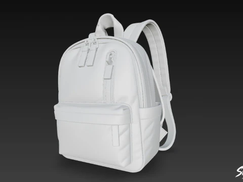 Ivory Blue Backpack 3D Model