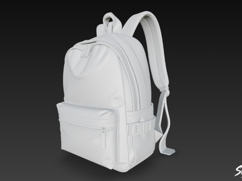 Fildişi Kahverengi Sırt Çantası 3D Model