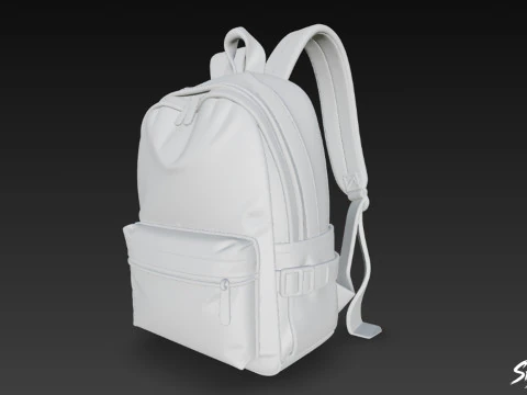 Ivory Brown Backpack 3D Model
