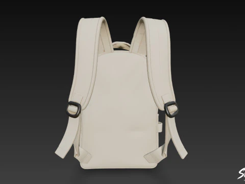 Ivory Buckle Backpack 3D Model