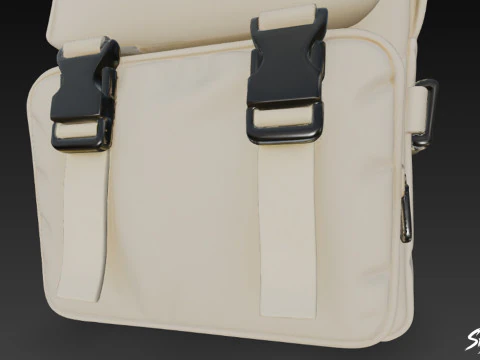 Ivory Buckle Backpack 3D Model