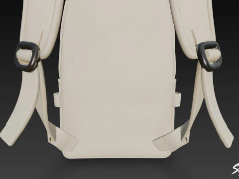 Ivory Buckle Backpack 3D Model