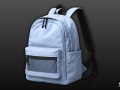Light Blue Mesh Backpack 3D Model
