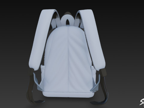 Light Blue Mesh Backpack 3D Model
