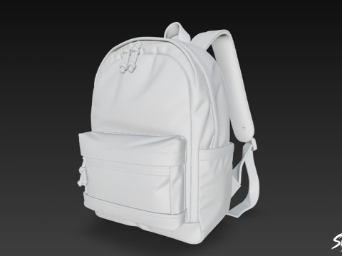 Light Blue Mesh Backpack 3D Model