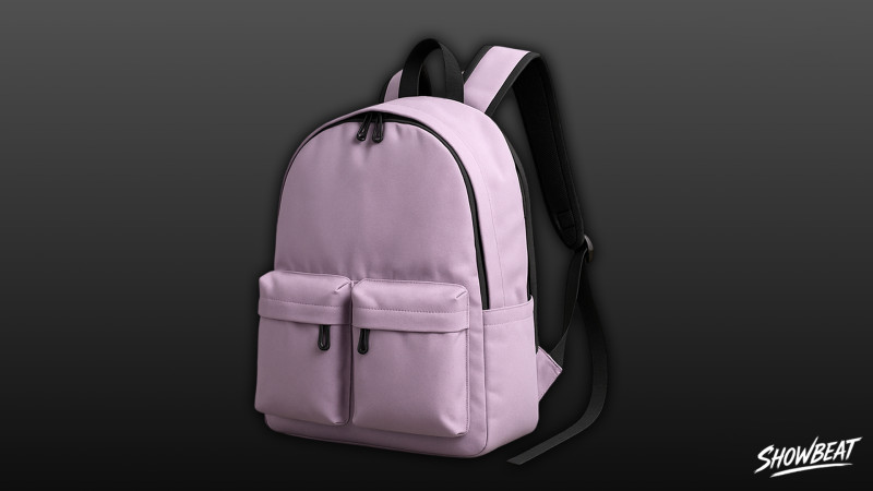 Lila İki Cepli Sırt Çantası 3D Model .c4d .max .obj .3ds .fbx .stl .blend