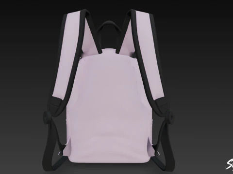 Lilac Two Pocket Backpack 3D Model