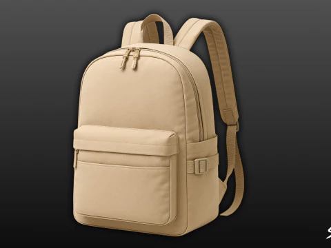 Ransel Kasual Taupe Model 3D