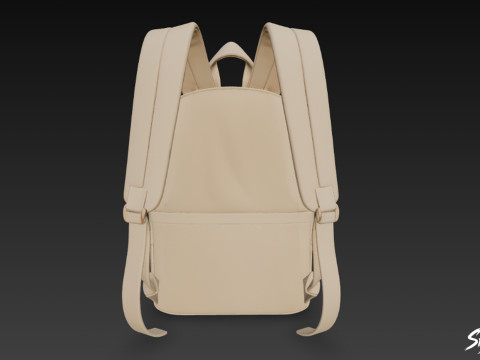 Mochila Casual Taupe Modelo 3D