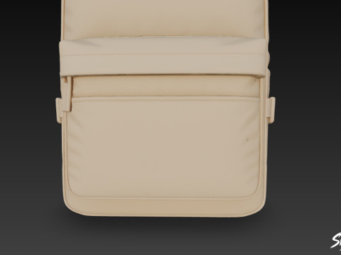 Mochila Casual Taupe Modelo 3D