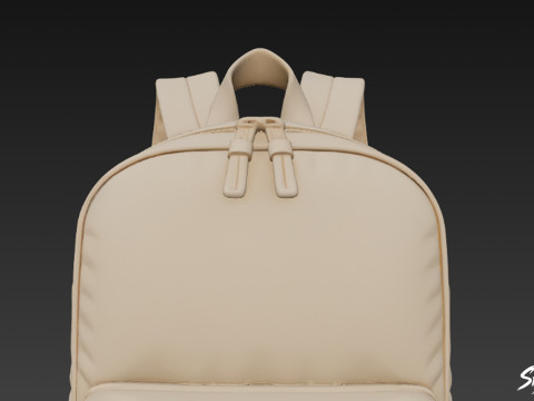 Mochila Casual Taupe Modelo 3D