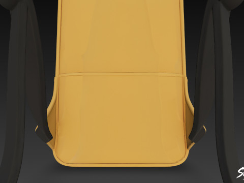 Жовтий сучасний рюкзак 3D Модель
