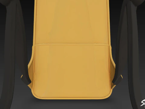 Yellow Modern Backpack 3D Model