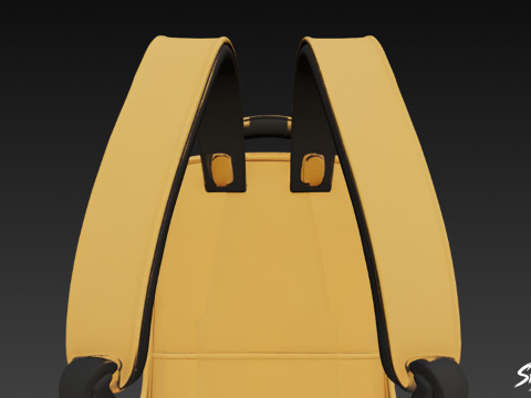Жовтий сучасний рюкзак 3D Модель