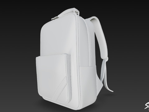 Жовтий сучасний рюкзак 3D Модель