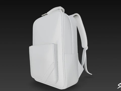 Yellow Modern Backpack 3D Model