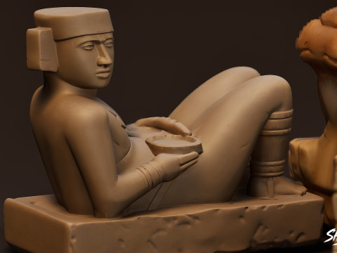 Набір статуй цивілізації майя 3D Модель