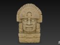 Aztec Stone Head of Quetzalcoatl 3Dモデル