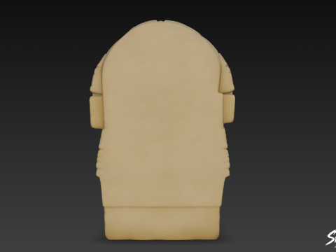 Cabeça de pedra asteca de Quetzalcoatl Modelo 3D