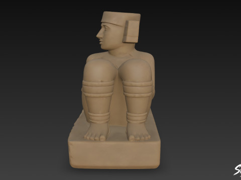 Estatua de Chac Mool Modelo 3D
