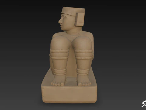 Chac Mool Statue 3D Model